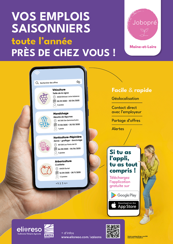 Jobopré, l'application du travail saisonnier en Anjou